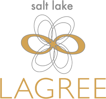 Official Salt Lake Lagree studio logo, displayed in its original branding