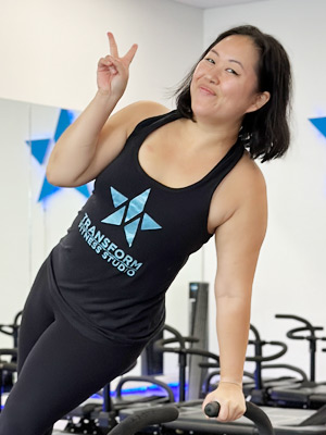 Portrait of Andrea Ruelas, Senior Master Trainer, at Transform Fitness Studio